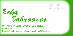 reka dobrovics business card